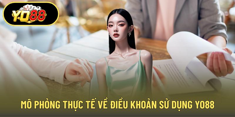 Mô phỏng thực tế về điều khoản sử dụng YO88